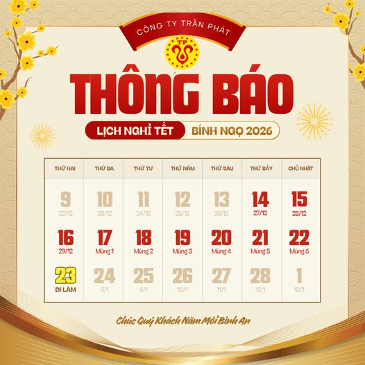 Lunar New Year Holiday – Bính Ngọ 2026