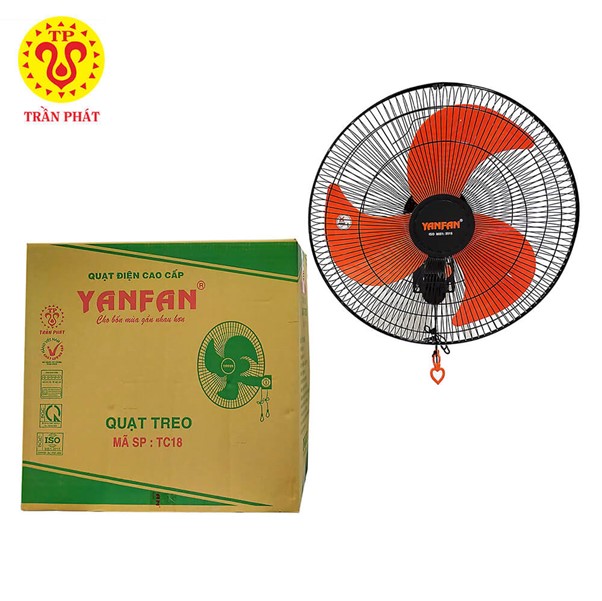 Mẫu quạt treo công nghiệp 2 dây Yanfan  TC18 cánh chia 3 lá