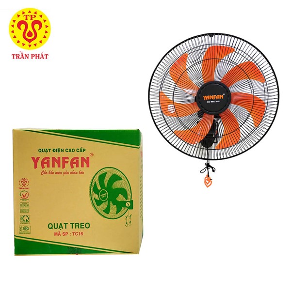 Mẫu quạt treo công nghiệp 2 dây Yanfan  TC16 cánh chia 7 lá