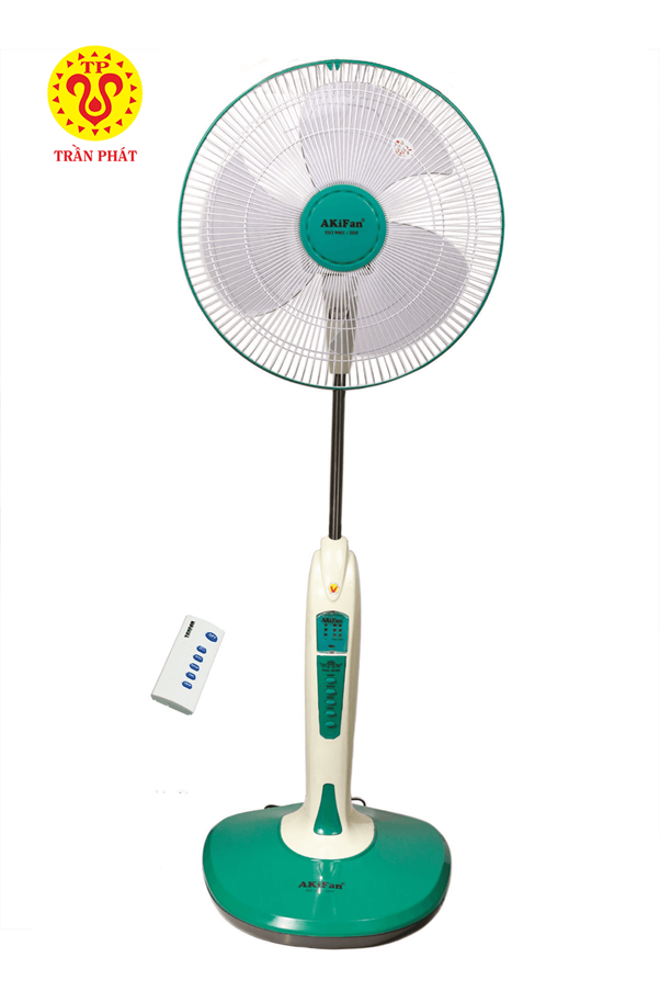 Stand fan with remote control