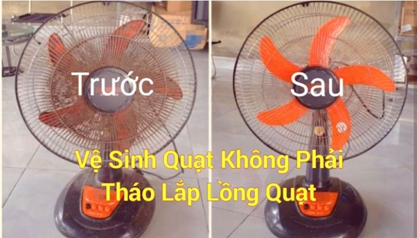 Instructions for cleaning the fan without removing the cage and propeller