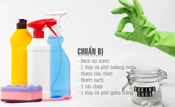 Chuẩn bị các nguyên liệu cần thiết để làm sạch quạt